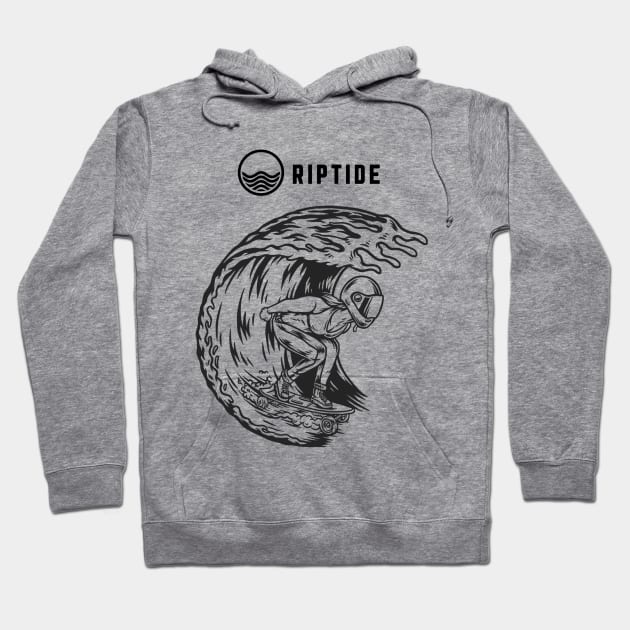 riptide skateboard Hoodie by MightyBiscuit